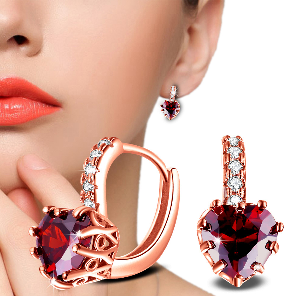 Earring of The Heart of Hhe Peach Gift Birthday