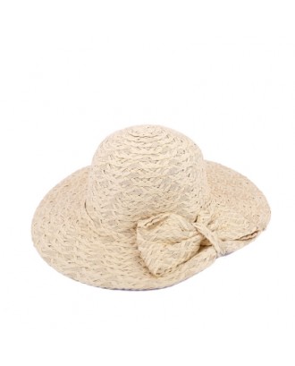 SALYBABY Summer Cute Straw Bow-Knot Sun Protection Hat