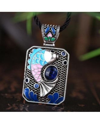 N010-A Ladies Carp Pattern National Style Necklace