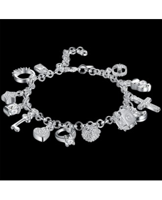 Fashion Hanging 13 Pieces of Silver Bracelet