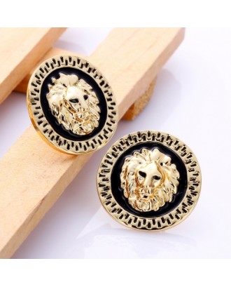 Gold Plated Lion Earrings